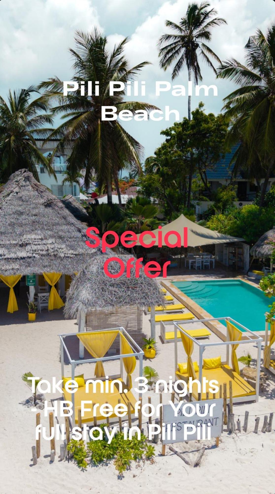 Pili Pili Palm Beach Jambiani  Eksteriør bilde